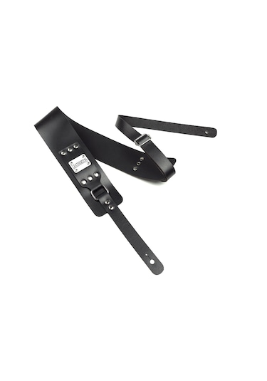 Leatherton Lt Fastback Hakiki Deri Gitar Askısı Siyah