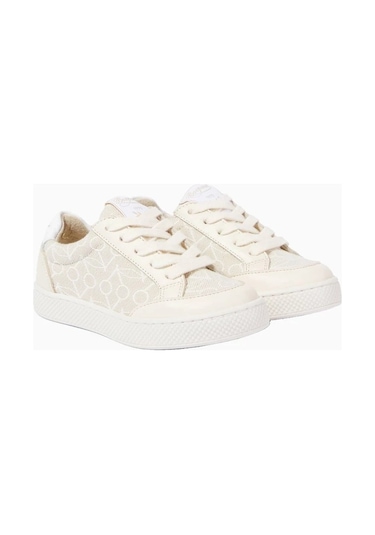Bonpoint Cameron Deri Detaylı Çocuk Ve Bebek Canvas Sneakers Bej