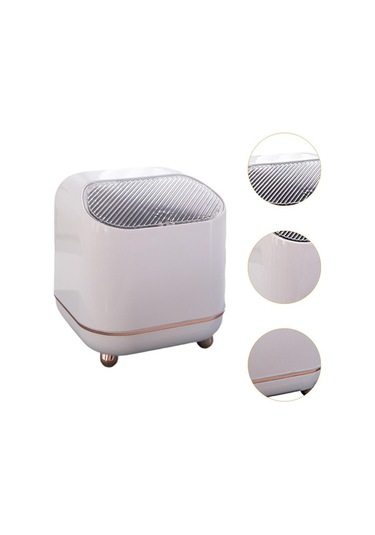 Pazly Suntek Sepeti Masaüstü Küçük Kovası, Kovası Kapaklı Çöp Beyaz Lw Beyaz