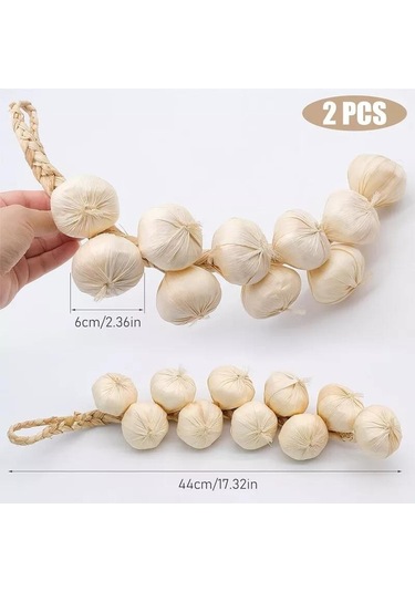 Yapay Soğan Salkımı Süs Sahte Beyaz Soğan Yapay Meyve Sebze