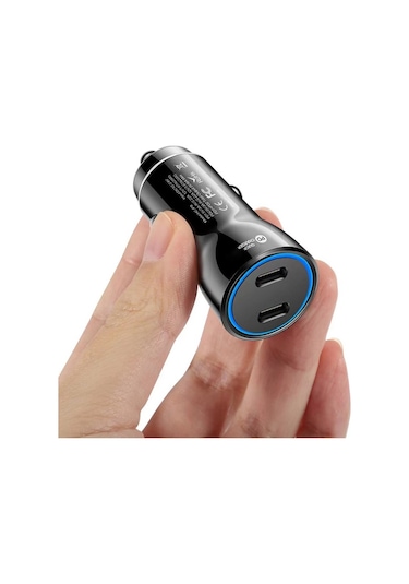 Ally Te-p61 2 Type-c Çıkışlı Araç İçi Çakmaklık Hızlı Şarj Başlı
