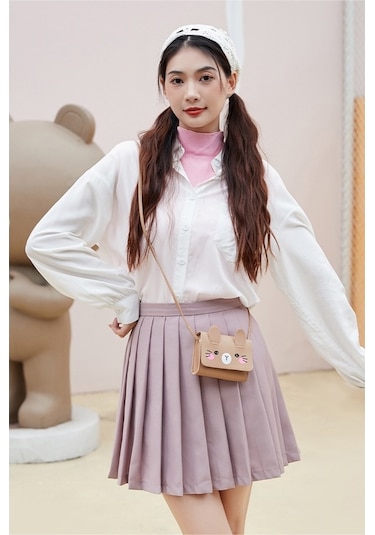 Dancemonkey Sevimli Mini Omuz Askılı Bozuk Para Çantası - Kadın Ve Kız Çocuk Haki Haki