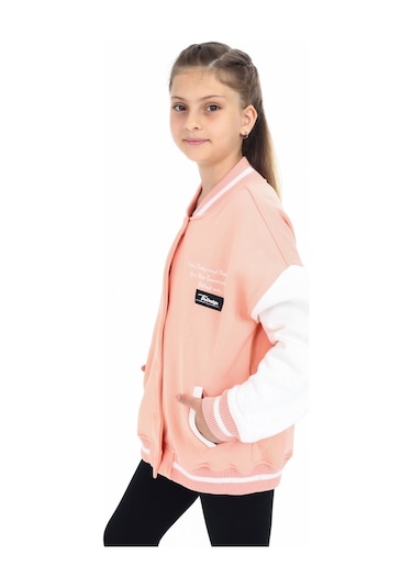 Toontoy Kız Çocuk Kolej Hırka Somon