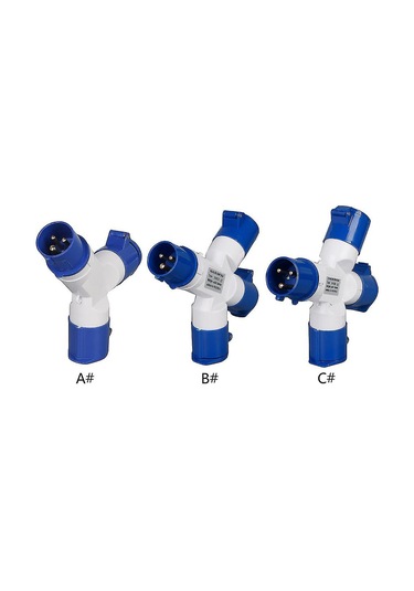 16a Kamp Karavanı Tekli 2/3 Yollu Elektrik Bağlantı Ayırıcı Adaptörü