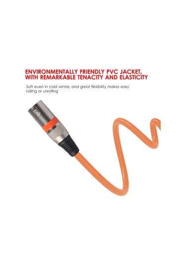 Lemestar 1.5m Uzunlukta 6 Renkli Set, Çift Katlı Koruma, 3 Pin Xlr Mikrofon-mikser Ses Kablosu Profesyonel Sinyal Aktarımı