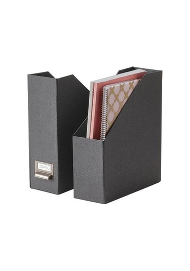 2 Li Dosyalık Kulplu- Koyu Gri MeridyenDukkan Dosyalama Düzenleyici Sert Karton