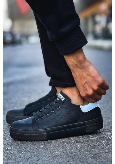 Ch983 - Cst Tennis Erkek Ayakkabı Sıyah/beyaz Çok Renkli