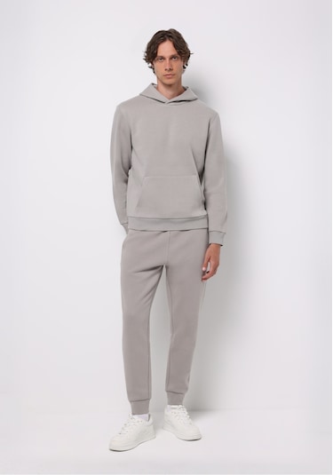 Colins Slim Fit Orta Bel Düz Erkek Gri Eşofman Altı Cl1077099 Q1.v2 Lgr Açık Gri