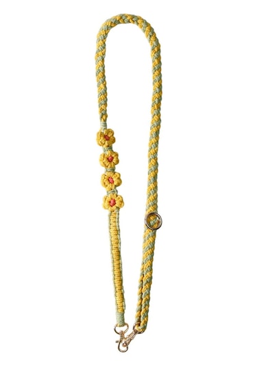 Suntek Boho Makrome Crossbody Omuz Askısı Dokuma Papatya