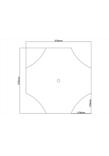 Motifpiyer Lamba Tavan Göbeği-54-model-4gen-iç-egri-56cm-2adet Beyaz