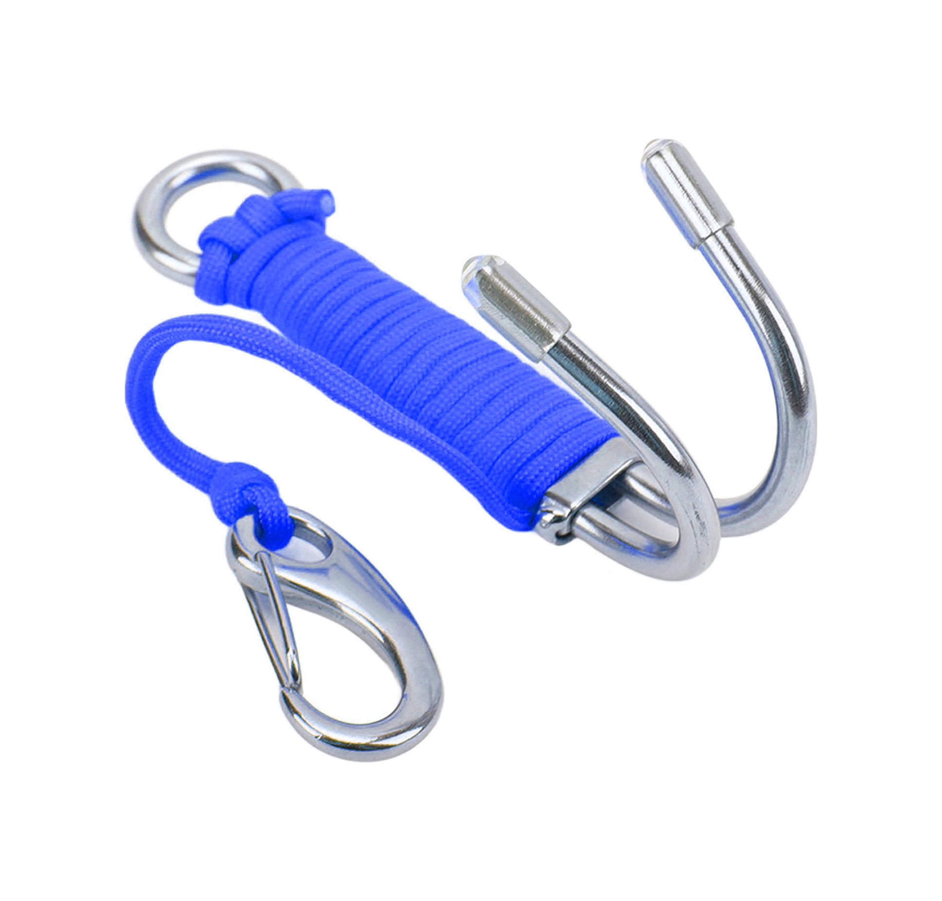 Vkemall 316 Paslanmaz Çelik Dalga Akıcı Su Altı İki Kanca: Vücut Dengeyi Sağlar, Dayanıklı Kordonlu Derin Deniz Dalış Aksesuarı Mavi Mavi