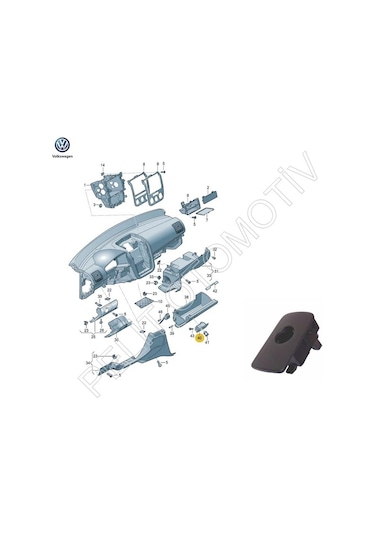 Jetta Torpido Kapak Mandalı 1K1857147E (2006-2010).