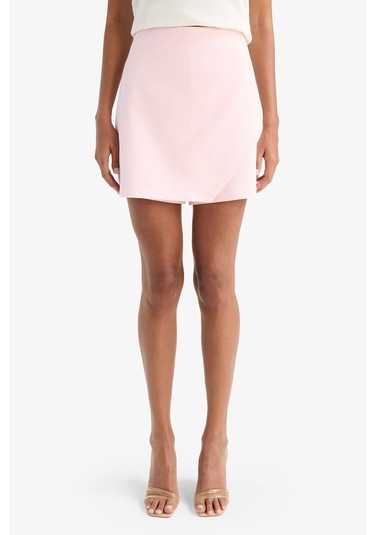 Defacto Yüksek Bel Şort Etek F8310ax25aupn648 Pembe