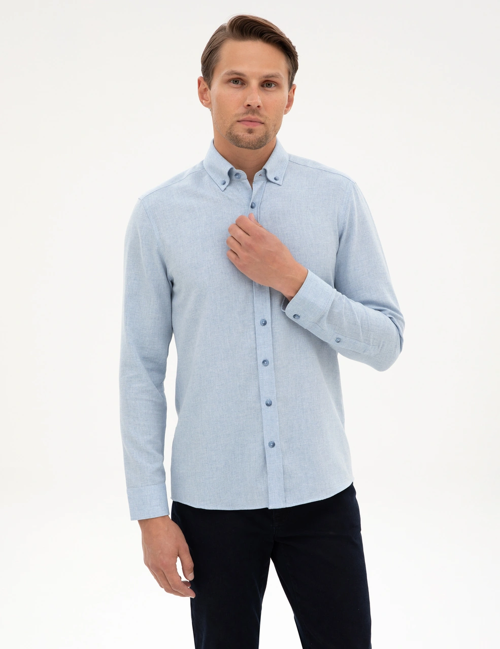 Pierre Cardin Erkek Açık Mavi Gömlek Desenli 50316751-vr003 Açik Mavi