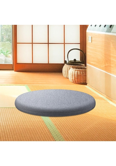 Homyl Yuvarlak Koltuk Pedi Tabure Minderi Yumuşak Açık Gri 30cm