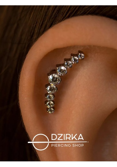 Dzirka Labret Küpeler Kulak, Burun, Dudak Piercingi Titanyum Django 155676451 Gri