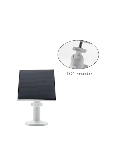 Xuweiwei Beyaz 3m Type C Kablolu 4w Dönebilen Taşınabilir Güneş Panel Şarj Cihazı Açık Hava Kameraları İçin Montaj Braketi Ve Vidalar Dahil