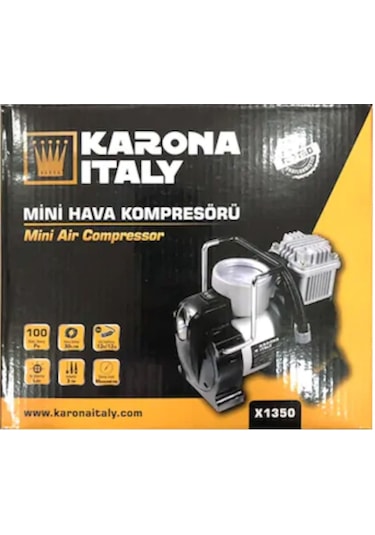 Karona 12volt Mini Araç Kompresör Güçlü Kompresör 100ps