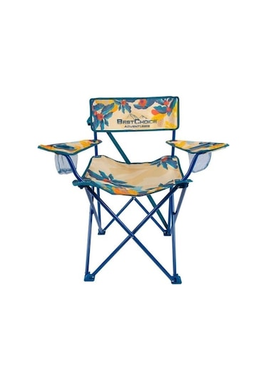 Ebitda Desenli Katlanır Kamp Piknik Sandalyesi - Rejisör Koltuğu - 40x48cm - Dayanıklı Boru Ve Kumaş - 110kg Ağırlık Kapasitesi Çok Renkli