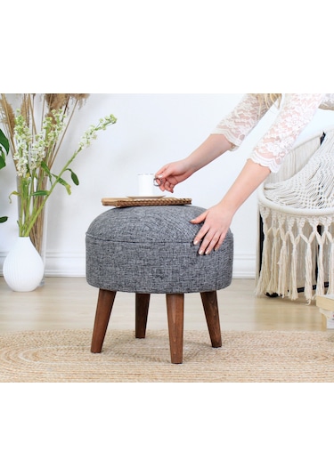 Lorencehome Deff Puf - Gri / Lorencehome