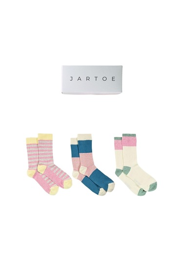 Kadın Gaudi 3'lü Soket Çorap Renkli