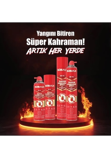 Sb112 Yangın Söndürücü Sprey 1000 Ml Cilde Zararsız Çevre Dostu Y