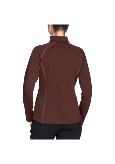 Vaude Altiplano Halfzip Kadın Polar 40704 Beyaz - Bordo