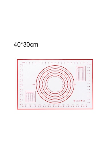Silikon Yapışmaz Yoğurma Yuvarlanan Hamur Mat Pişirme Pedi Ölçekli Bakeware 40x30cm