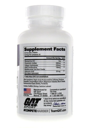 Gat Joint Suppor, Essentials Glukozamin Msm Boswellia Bovine Collagen 60 Tablet