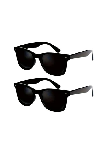 Vos Versa Siyah Unisex 2li Çift Güneş Gözlüğü Vvg011002 Siyah