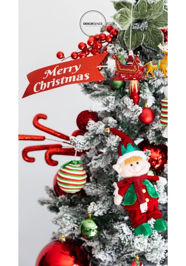 Yılbaşı Süsü 4'lü Konik Kırmızı 12 Cm