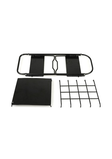 Halın Geri Çekilebilir Izgara Masa Taşınabilir Mini Soba Raf Braketi Katlanır Kamp Masası Siyah