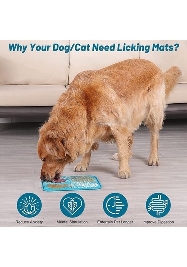 Moly Yeşil Vakumlu Köpek Yalama Matı, Evcil Hayvan Diş Sağlığı İçin Yeşil