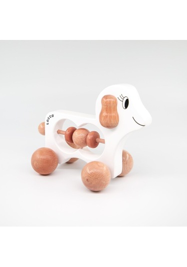 Ahşap Kuzu Beyaz