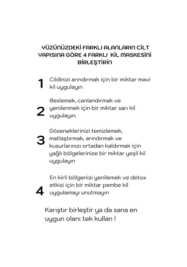 Multimasking Dörtlü Cilt Bakım Kil Maskesi Seti