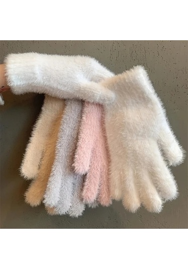 Willowhaven Kadın Termal Kış Eldiveni Gri Dokunmatik Ekran Uyumlu Yumuşak Polar