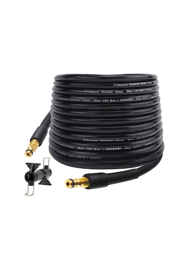 Lemestar Patlamaya Dayanıklı 10 Metre Yüksek Basınçlı Oto Yıkama Hortumu - Karcher Uyumlu 160 Bar