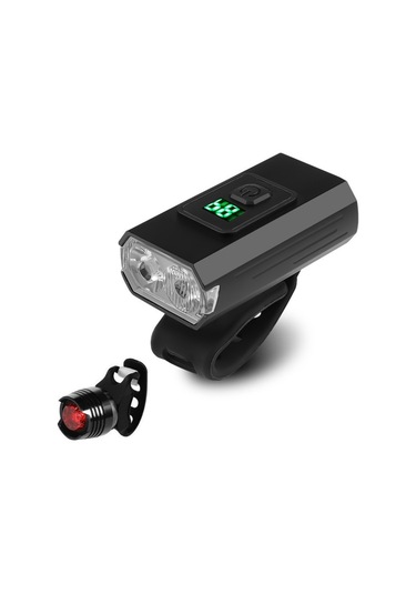 Soulader Usb Şarjlı Bisiklet Farı Ve Arka Kırmızı Led Işık Seti, Gece Sürüşleri İçin Güvenli Aydınlatma Siyah