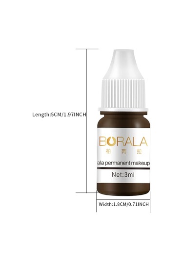 Borala 26 Renk 3 Ml Kalıcı Makyaj Dövme Dudaklar Kaşlar Eyelinerler Pigmentler 09 Dark Topaz