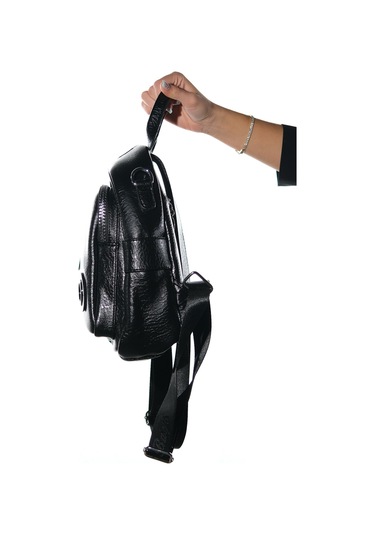 Luvishoes Straw Siyah Grain Kadın Sırt Çantası