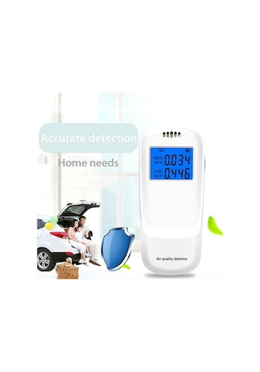 Pazly Lemestar Formaldehit & Voc Hava Kalitesi Ölçer, Pil Dahil, Beyaz Renk