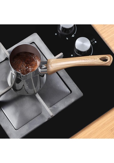 Serenk Definition Standlı 4  Parça Çelik Cezve Seti