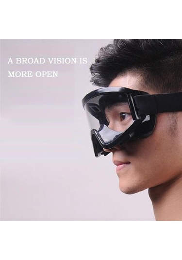 Yaozixa Endüstriyel Çalışma Göz Koruyucu: Toz Ve Çiziklere Dayanıklı, Cam Kullananlar İçin Uygun, Açık Görüş Sağlar - İnşaat, Laboratuvar Ve Dış Mekan İşleri Siyah
