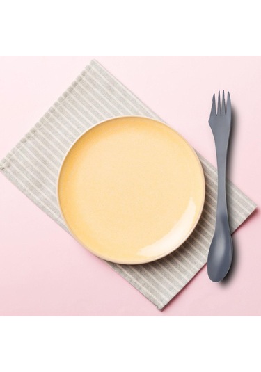 Suntek 3'ü 1 Arada Spork Çatal Kaşık Bıçak Gümüş
