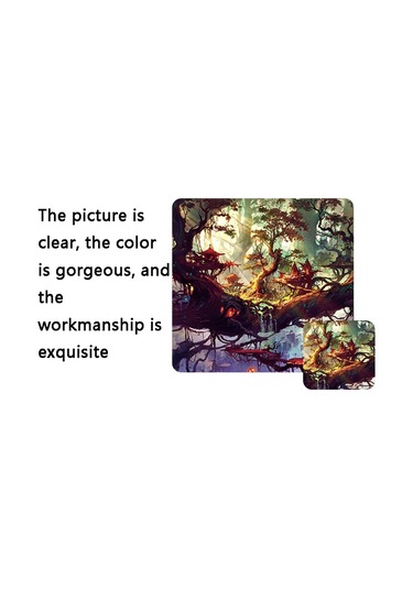 El-boyalı Fantazi Desenli Mouse Pad, Boyut: 300 X 800 X 3mm Dikiş 3 Rüya Manzarası