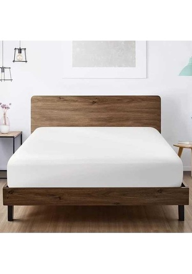 Trendooze Yumuşak Nefes Alabilir Yıkanabilir Twin Pike Dikiş Çarşaf Beyaz Beyaz