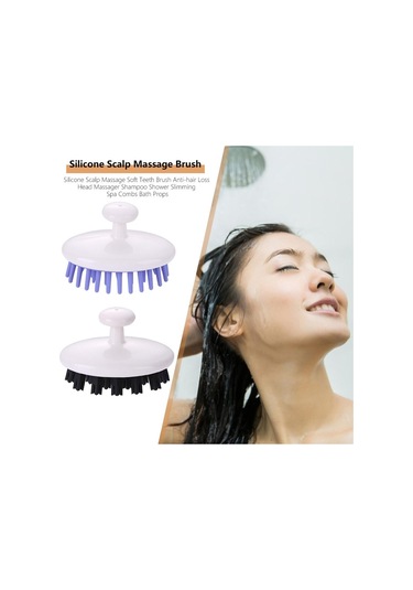 Silikon Saç Temizleme Fırçası Banyo Duş Saç Baş Masaj Aleti Spa Şampuan Tarak Kan Dolaşımını Teşvik Aracı