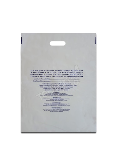 Otel Tipi Kirli Çamaşır Poşeti Laundry Bag K-146 1000 Adet Beyaz