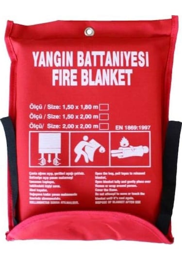Özel Kumaşlı Yangın Battaniyesi Ebat 150 X 180