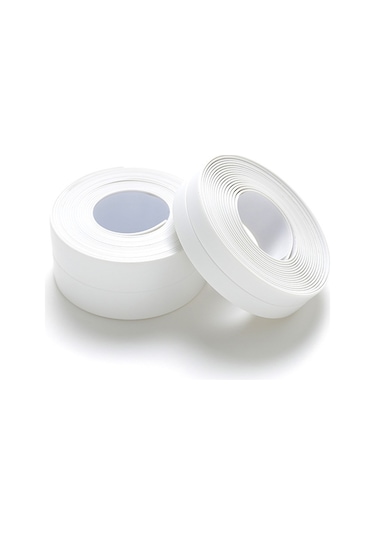 Yifomall Ev Mutfak Banyo Su Geçirmez Kenar Bandı - 3.2m X 3.8cm Beyaz, Nem Ve Çürüme Koruyucu, Kolay Kurulum, Dayanıklı Materyal Beyaz